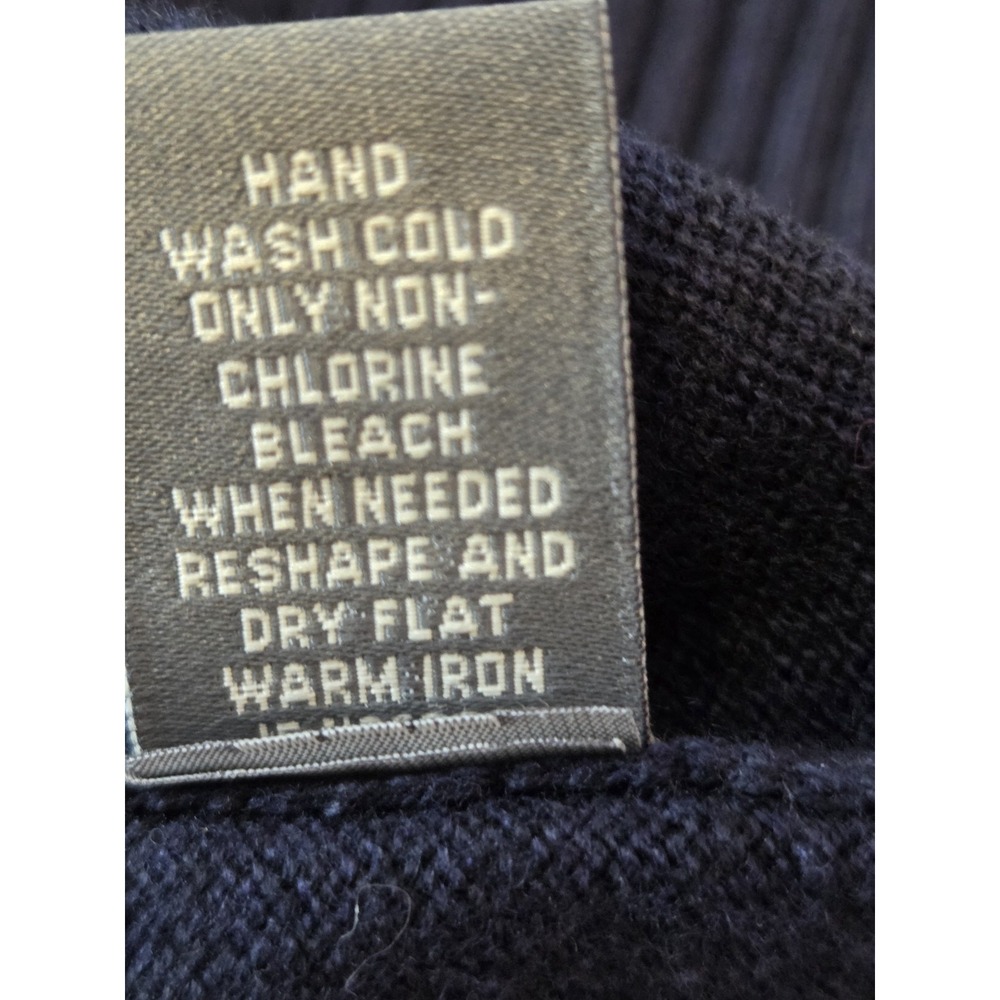 Abercrombie & Fitch Sweater Mens L Wool Mix V Neck Pullover Y2K Blue Preppy NEW - Picture 10 of 13